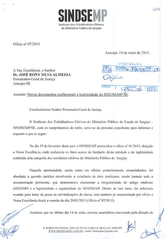 Clique na imagem para ver o ofício na íntegra